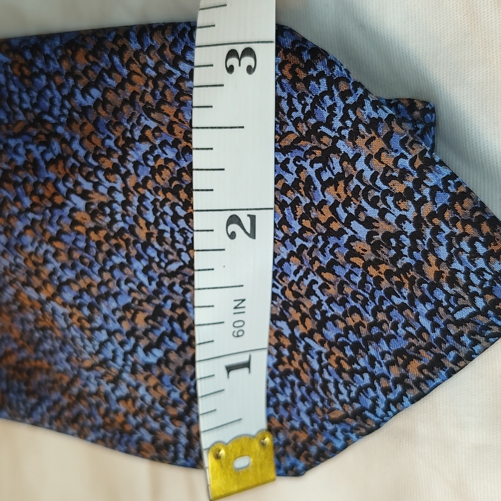 Italo Ferretti Silvia Marina Blue and Brown handmade in Italy tie - Picture 3 of 7